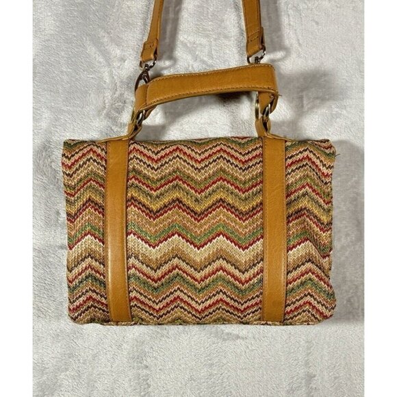 Olivia + Joy Women's Purse Chevron Multicolor Casual Classic Retro Clutch - Picture 2 of 9